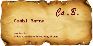 Csábi Barna névjegykártya